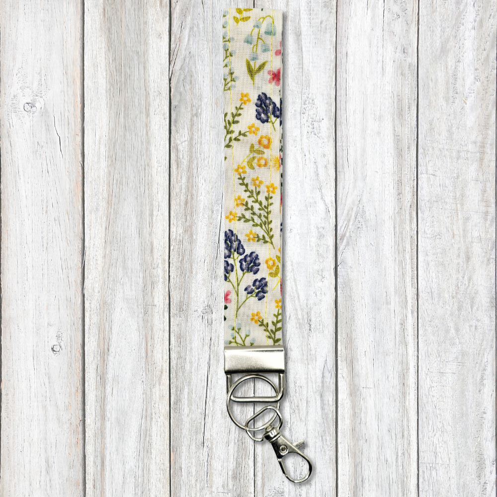 Spring floral keyfob wristlet