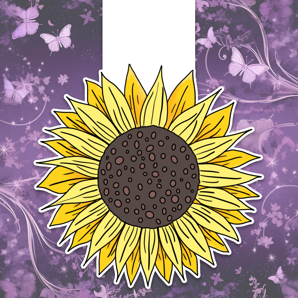 Sunflower magnetic bookmark - $5.00 - Moon Cabin Creations