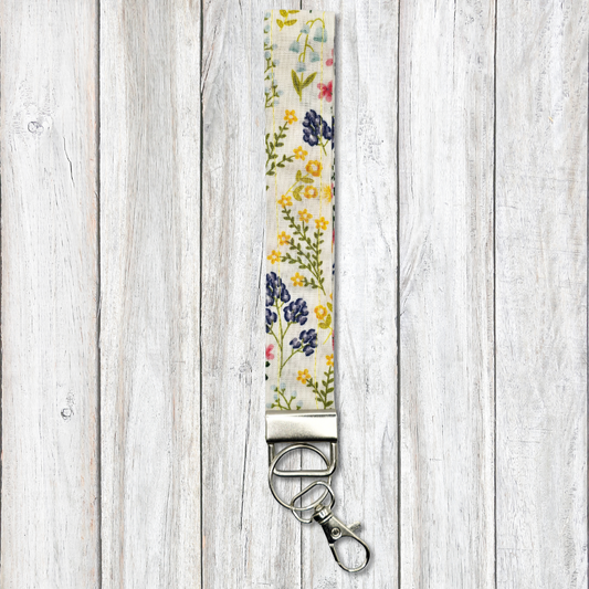 Spring floral keyfob wristlet
