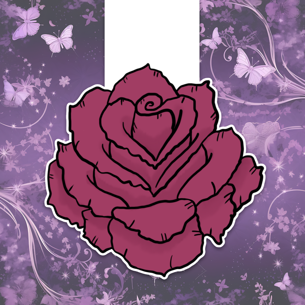 Rose magnetic bookmark - $5.00 - Moon Cabin Creations