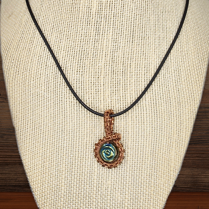 Iris hematite wire wrappeed necklace